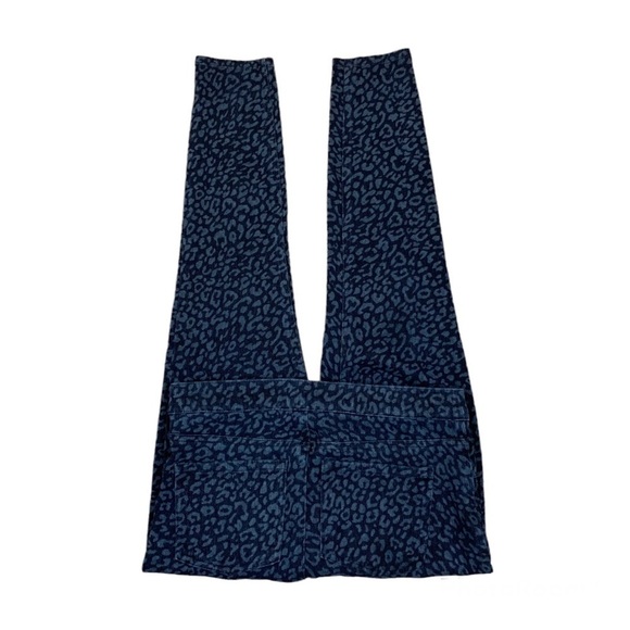 SPANX Denim Leopard Jeanish Legging Blue Ankle Womens Size Medium - Picture 2 of 3